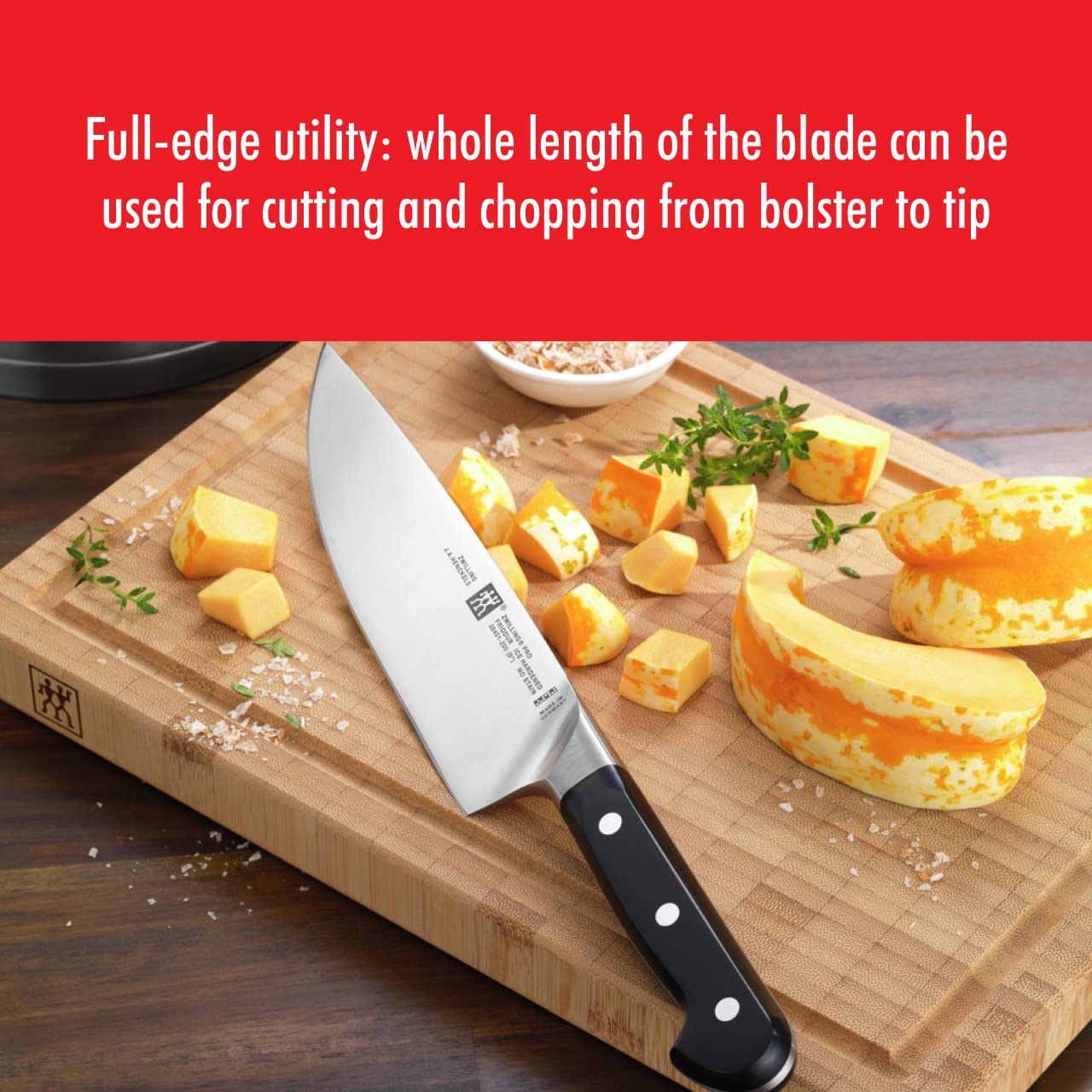 ZWILLING Pro - Juego de cuchillos (10 piezas, con barra magnética de acero inoxidable de 44,5 cm)