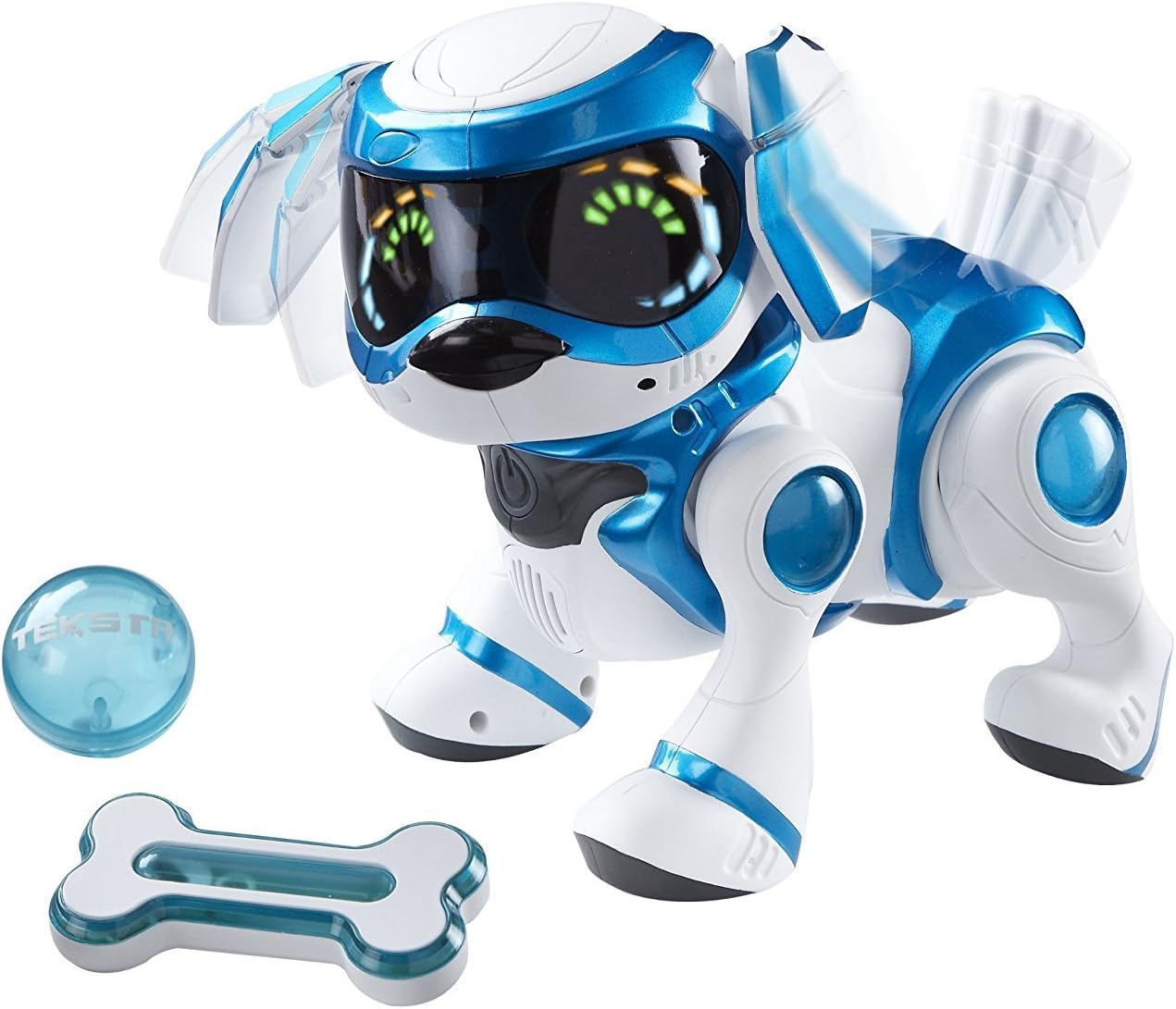 Teksta Voice Recognition Robot Puppy (Blue) who actually listens and understands you! Responds to your Voice, Physical gestures, Touch, and Sounds