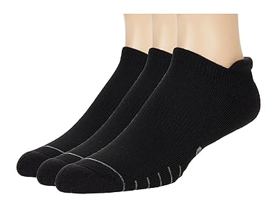 Eurosock Ace Cool No-Show Tab 3-Pack Crew Cut Socks Shoes Black : SM (US Men