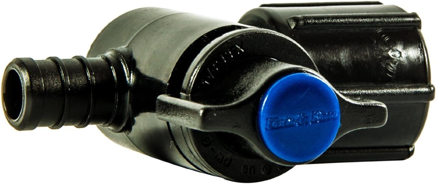Ecopoly 29890 Plastic Swivel Valve, 0.5" Size, Blue (Pack of 10)