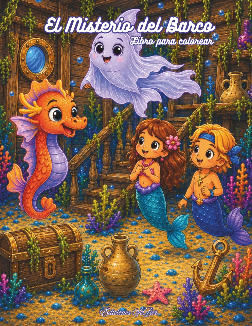 El Misterio del Barco: Cuento para colorear (Mi Libro de Sirenas y Amigos del Mar)
