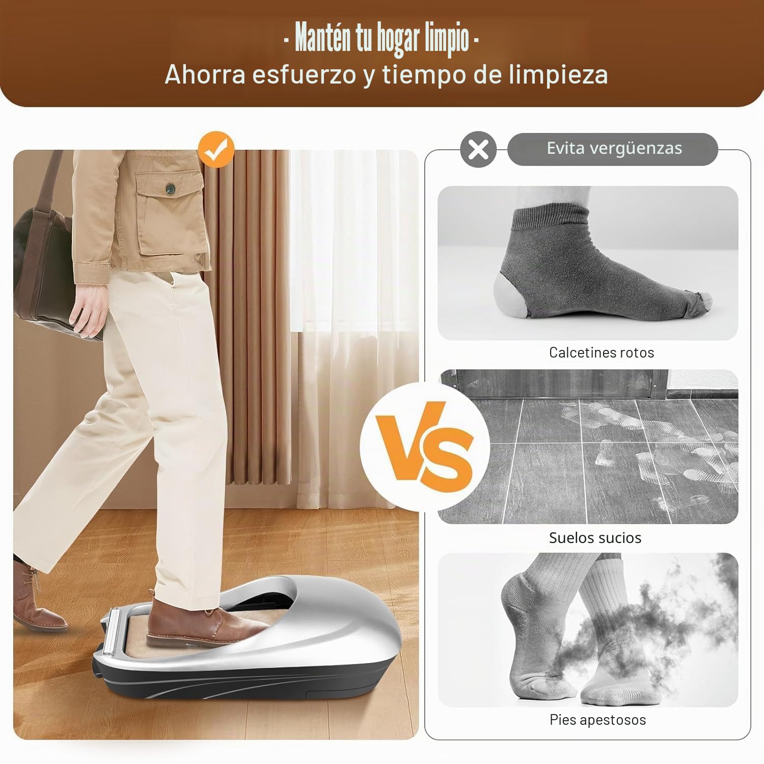 Dispensador automático de cubiertas para zapatos, máquina desechable para cubiertas de zapatos con 1 rollo de película para zapatos, antideslizante, máquina de película para zapatos, máquina para cubr
