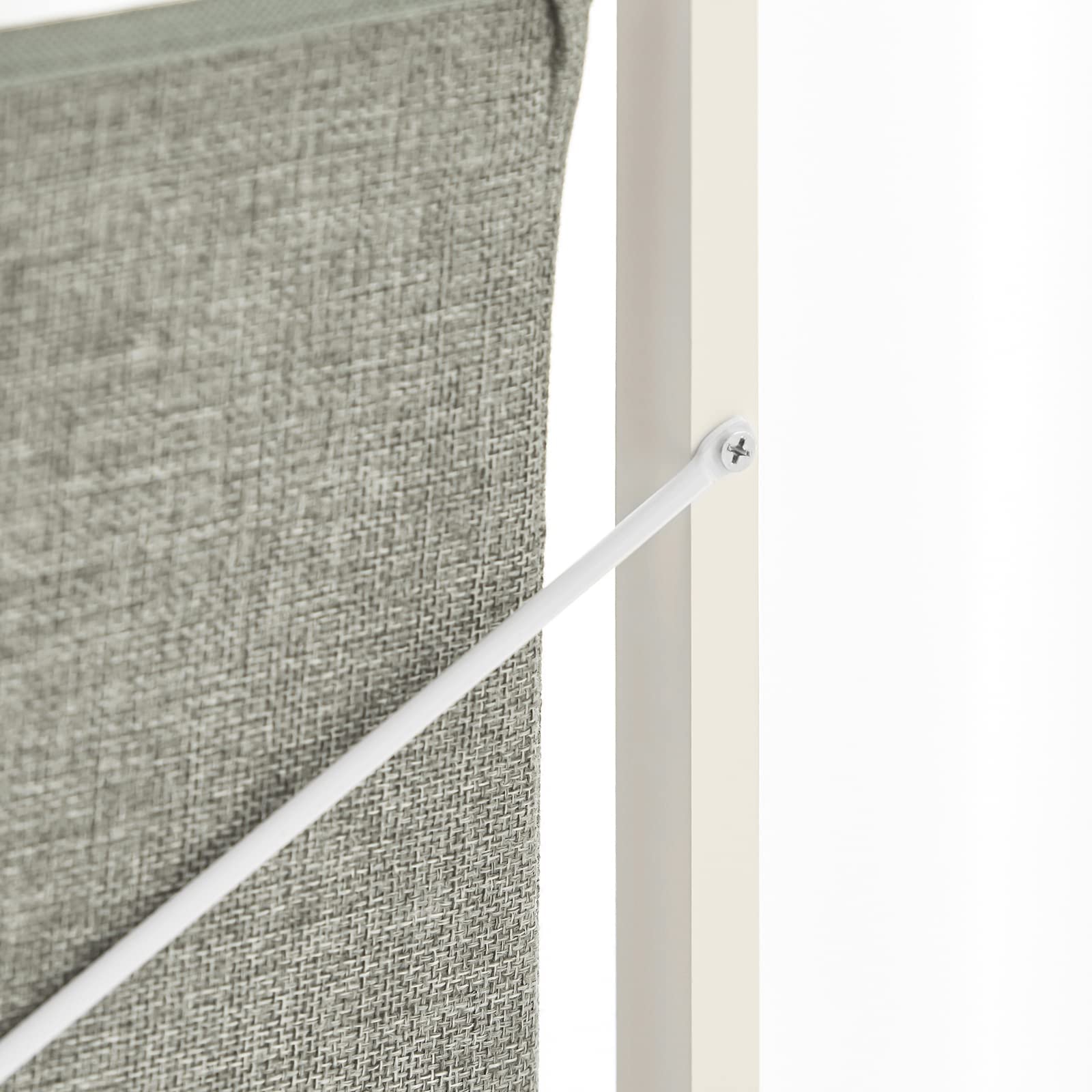 SoBuy Badezimmerschrank mit 2 Falt-Wäschekörben, Schmaler Badschrank aus MDF mit Kohlenstoff-Bambusregalen – Kompakte Größe 77x38x80 cm Modernes Design für Kleine Badezimmer BZR57-W