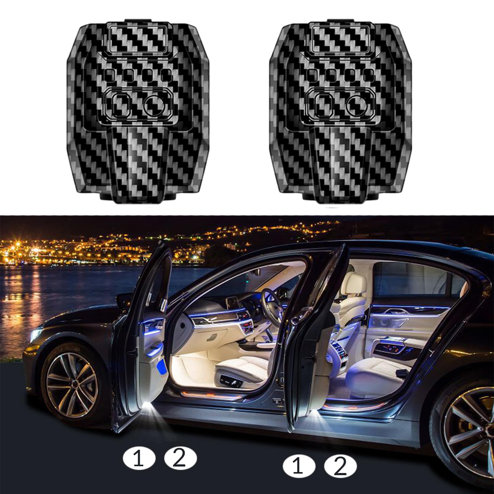 ＨＡＯＡＮＧＺＨＥ 2 Pièces Eclairage Porte Image, Lumières à LED