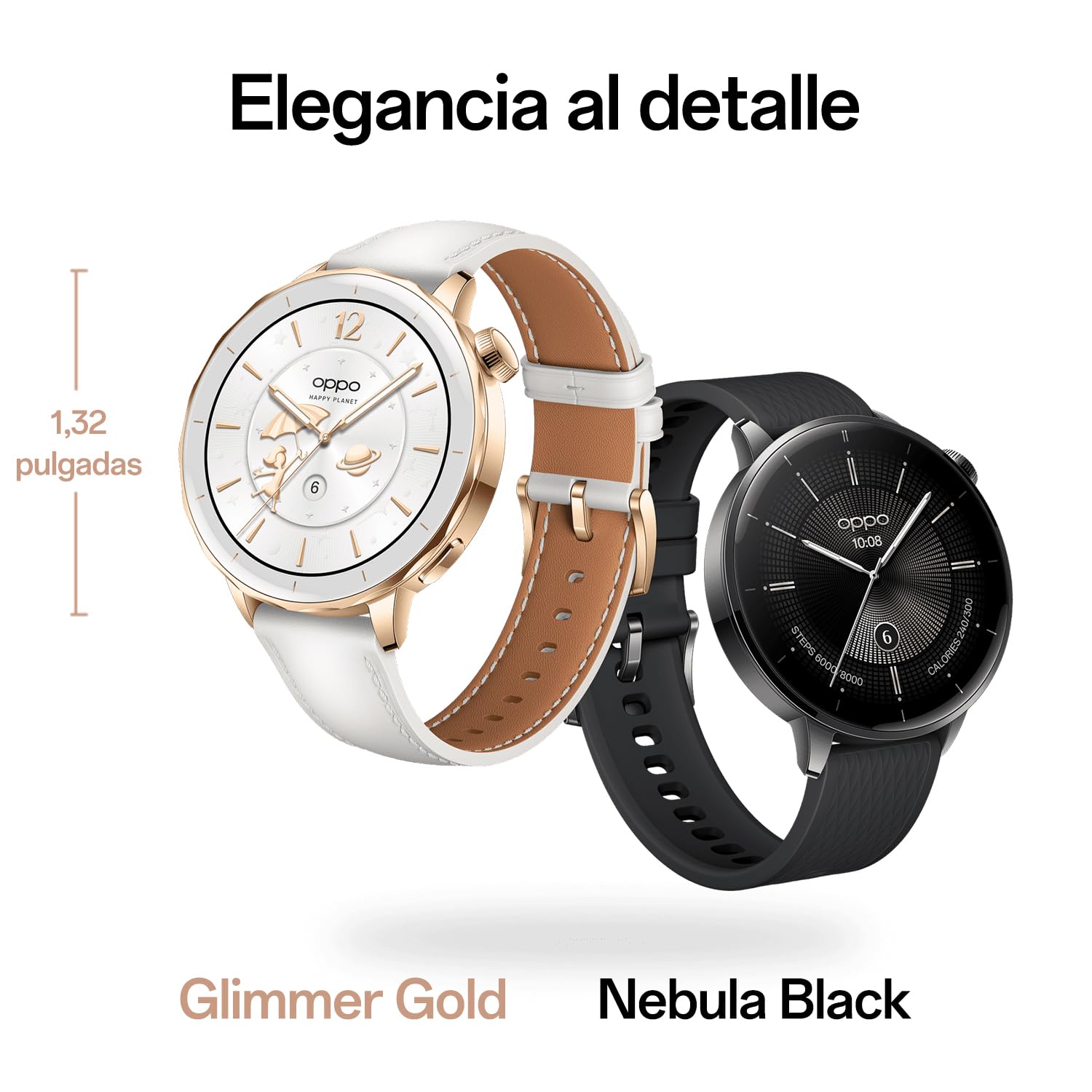 OPPO Watch X2 Mini Reloj Inteligente, 1.75 Pulgadas AMOLED, GPS, Wear OS, 100+ Modos Deportivos, Frecuencia Cardíaca & SpO2
