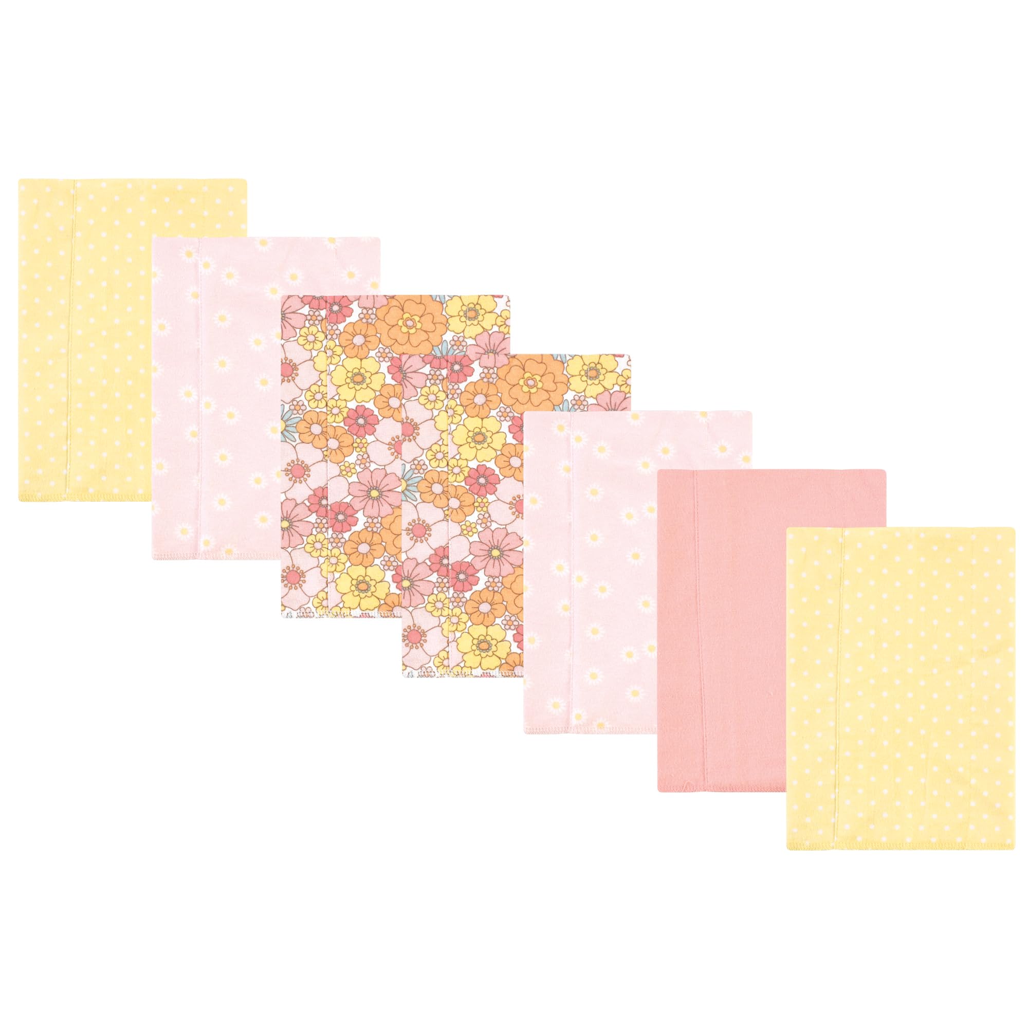 Luvable Friends Hudson Baby Flannel Burp Cloths 7pk, Floral Bliss