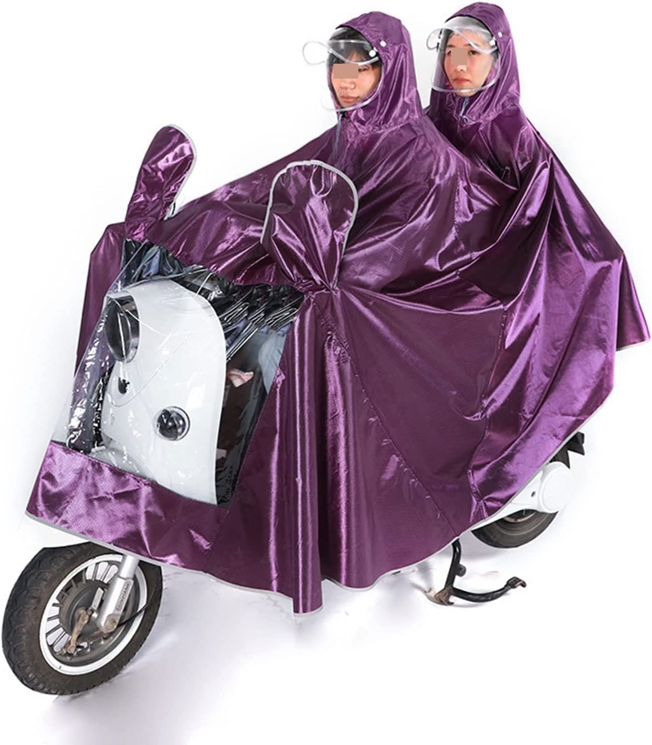 Poncho de Lluvia Unisex con Capucha Tela figurada y PVC
