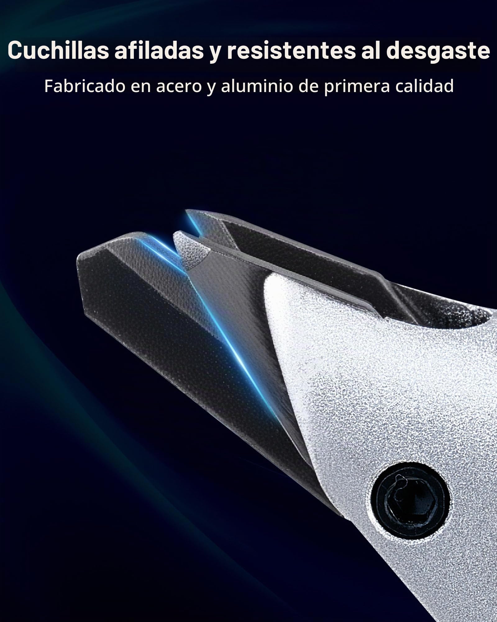 VEVOR Tijeras Eléctricas para Chapa Metálica, con Cable de 4.0 A, Cabezal Giratorio de 360°, Velocidad Variable, Corte Continuo y Limpio para Acero Galvanizado 1,22 mm y Acero Inoxidable 1 mm