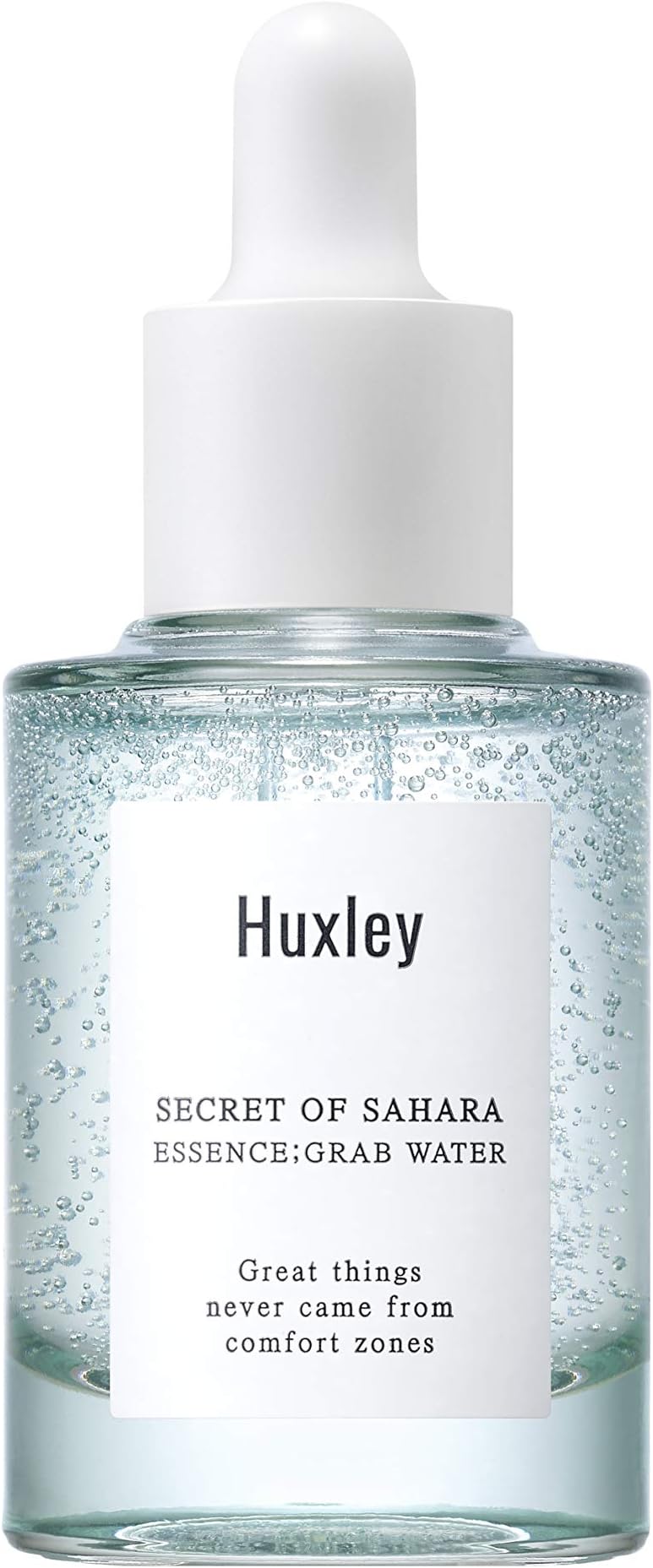 Huxley Secret of Sahara Essence Grab Water 1.01 fl. oz. | Korean Water Essence Facial Hydration | With Hyaluronic Acid, Ceramide, Peppermint, and Antioxidant Berry Complex to Hydrate and Soothe Skin