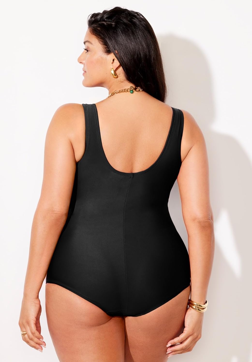 Swimsuits For All Women's Sarong Front One Piece Swimsuit (Plus