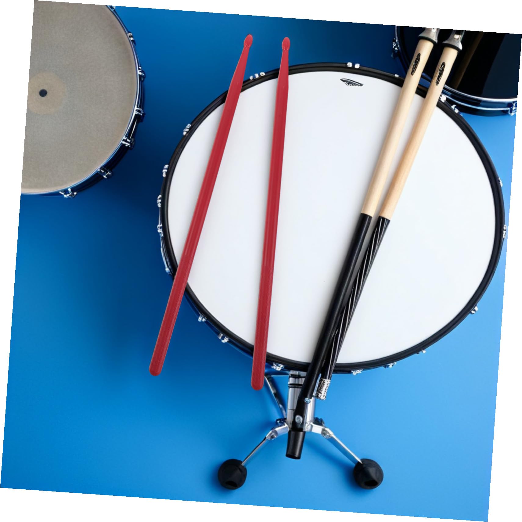 ERINGOGO wymiana szczotki bębnowej zestaw pałeczek perkusyjnych Zastępca podumia torba na perkusję obudowa Drumstick Organizator Drumstick Narzędzia perkusyjne tkanina drewniana Red