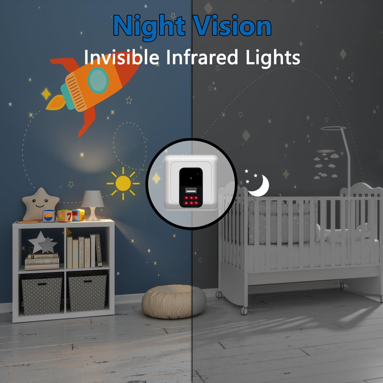 Caméra Espion Caméra Cachée 1080P USB Chargeur Mini Camera de Surveillance USB Caméra de Nounou Portable avec Détecteur de Mouvement, caméra de sécurité compacte (No APP)