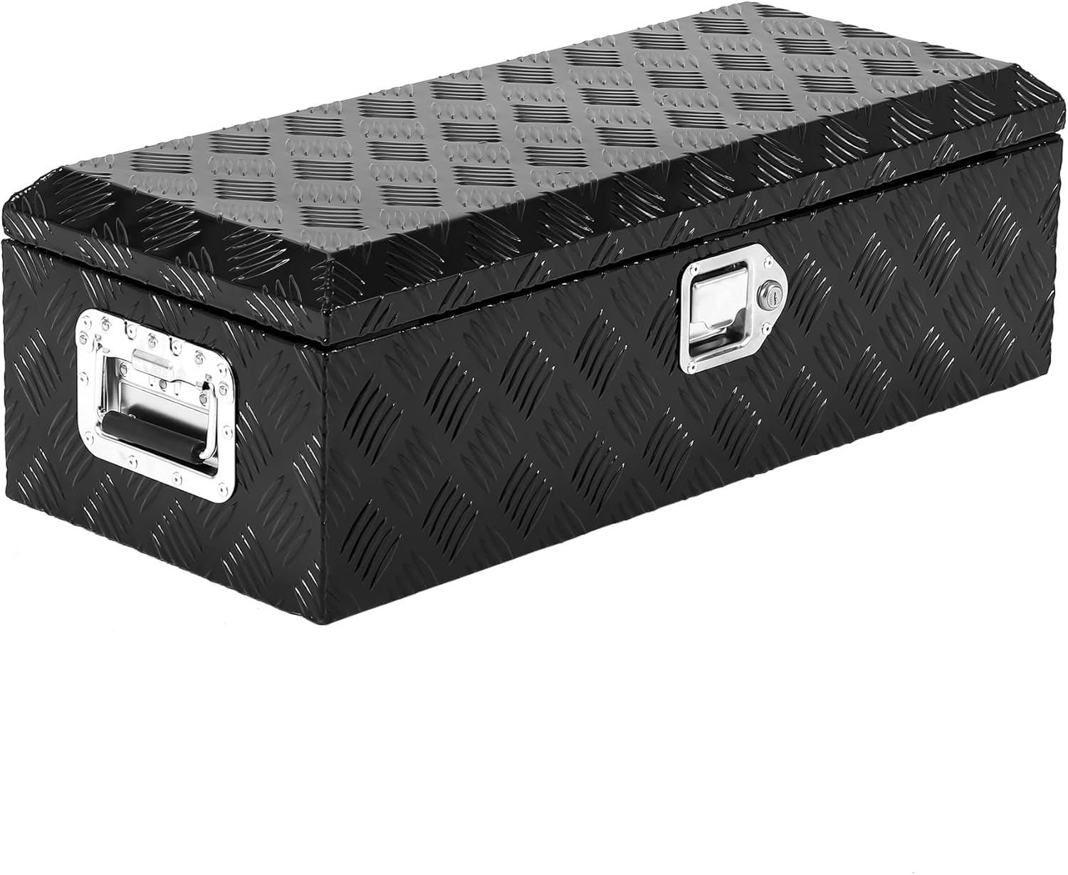 OUTLANE 30 Inch Truck Bed Tool Box, Heavy Duty Aluminum Diamond Plate Storage Chest, Waterproof Lockable Tool Box for Trucks, Trailers, RVs, Garage and Warehouse Storage