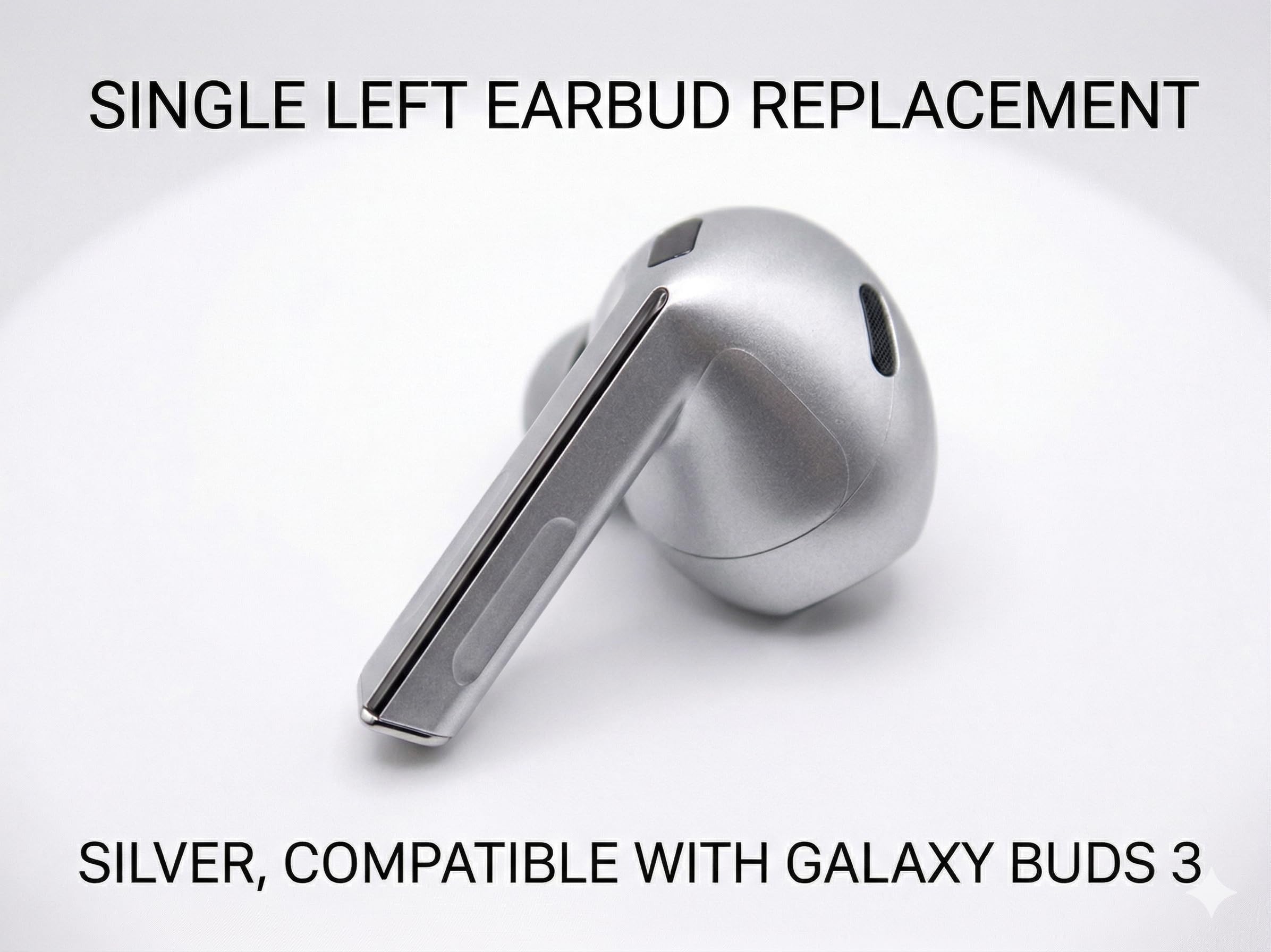 Ricambio singolo per orecchio sinistro per Samsung Galaxy Buds 3 True Wireless Earbuds, perso lato sinistro, cancellazione attiva del rumore, chiamate chiare, compatibile con custodia di ricarica