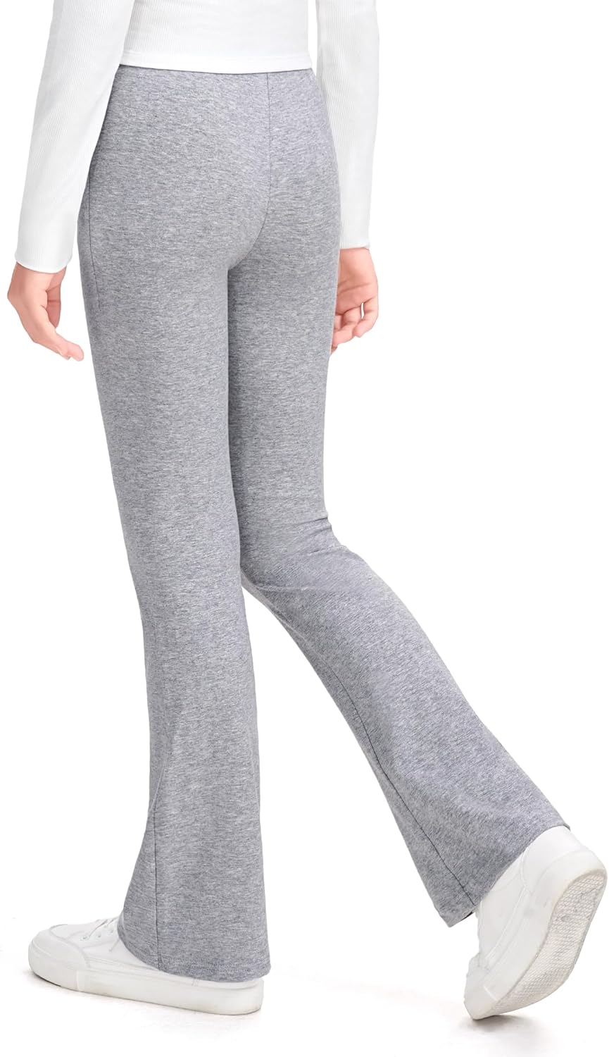 KEREDA 3 Pack School Uniform Pants for Girls Flare Leggings Bell Bottoms Trendy Clothes for Teen Girls Kids - Image 4