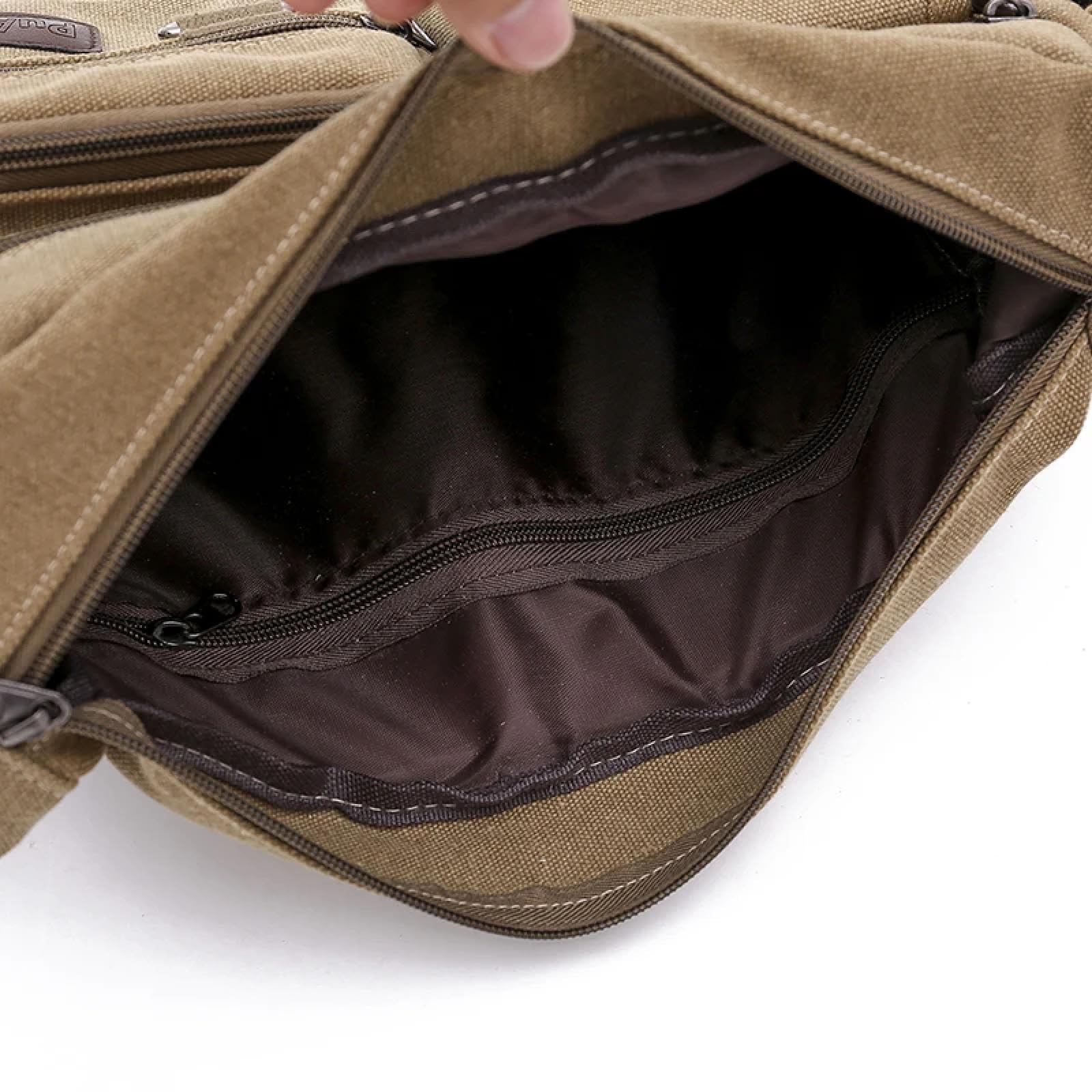 Sacs Banane Sac À Bandoulière en Toile Rétro pour Hommes Sac À Bandoulière De Voyage Décontracté Sports De Plein Air avec Bretelles Réglables