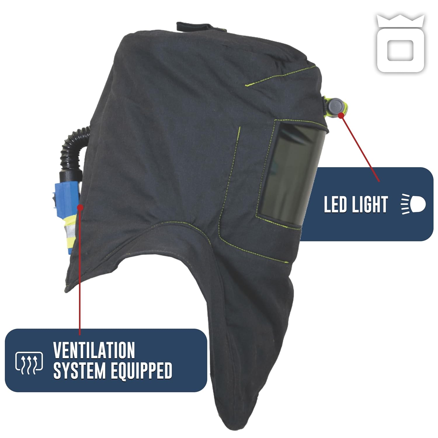 Oberon Arc Flash Suit Kit - 40 Cal - Includes Hood, Coat, Bib, Escape Strap, Ventilation System and Light - TCG Series
