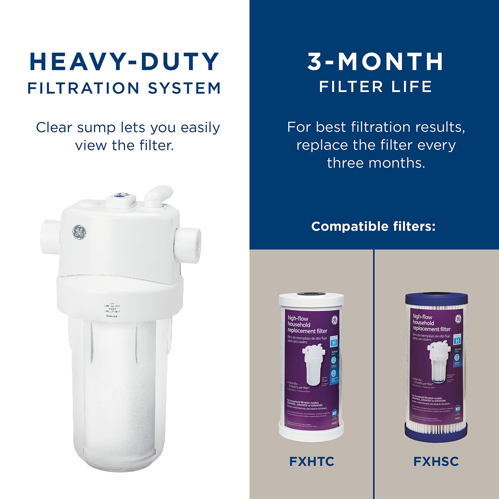 GE Water Filter System for Entire Home Premium Water Filtration