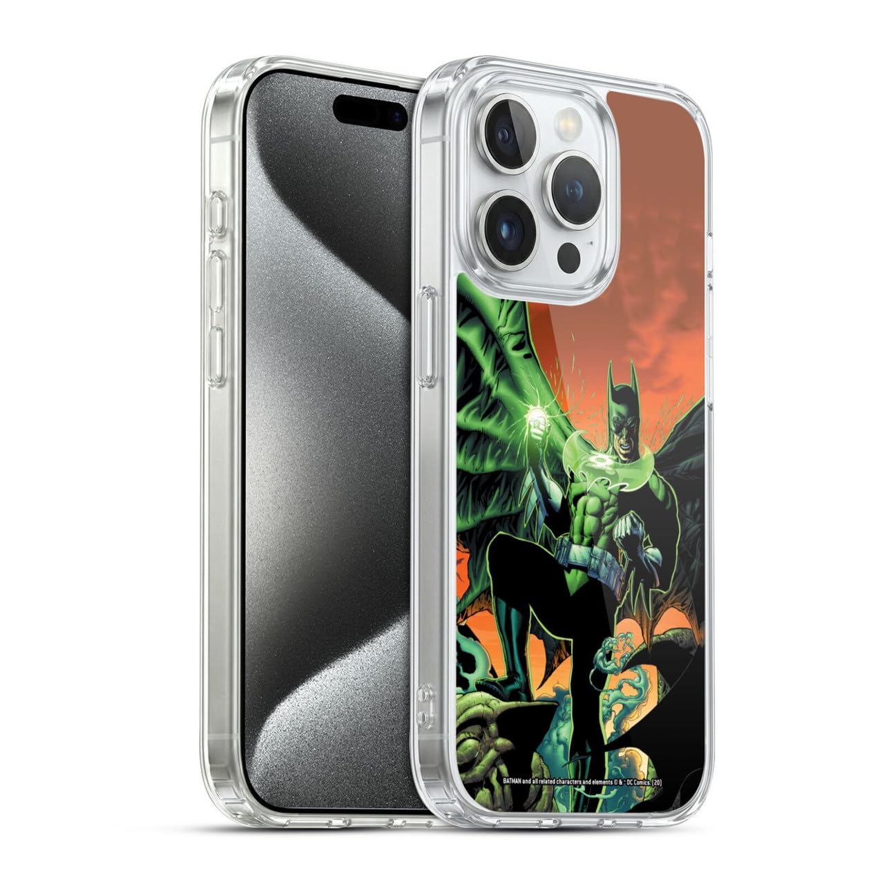 Carcasa Batman iPhone 15 Pro diseño de cómic icónico funda fina de gel suave 7