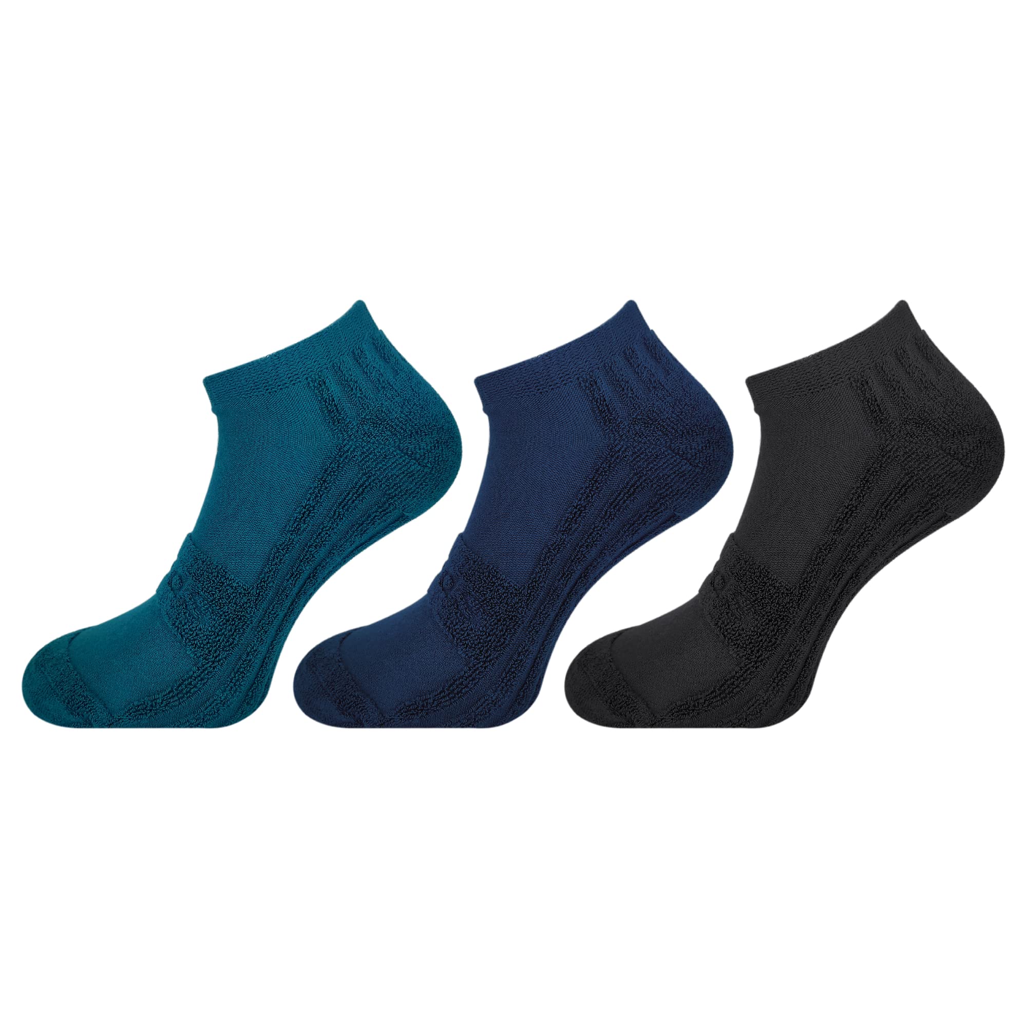 Men's Low Cut Cotton Blend Socks (Pack Of 3) (AD-0742_Multicolor)-image-30