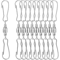 Algopix Similar Product 11 - TecUnite 10 Pack Swivel Hooks Clips