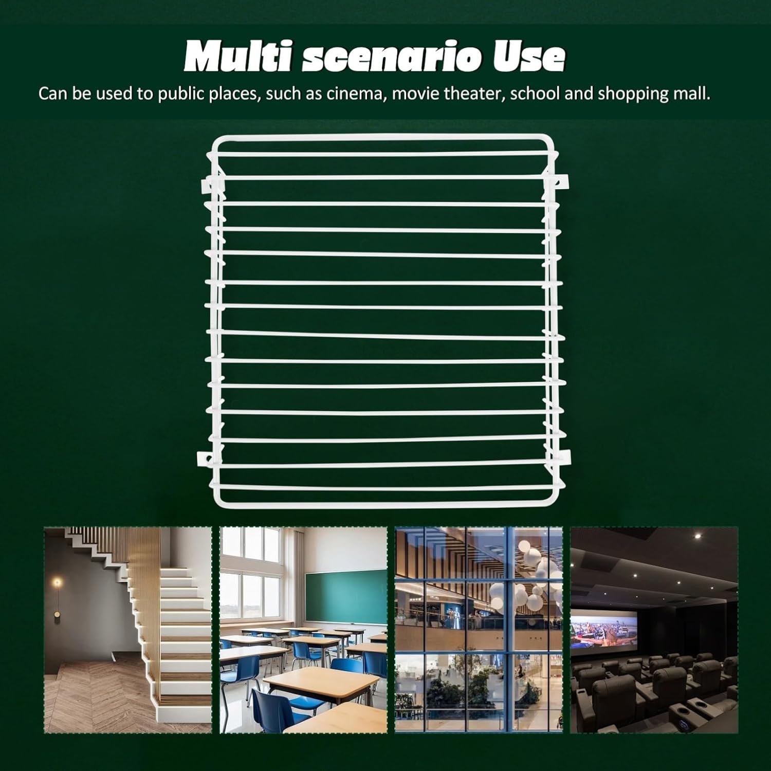 OSALADI Emergency Light Damage Prevention Cage Protector Exit Sign Safety Barrier Wire Guard for Business Indoor and Outdoor Use