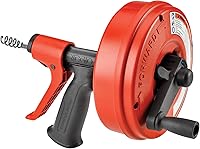 RIDGID 57043 Power Spin+ Drain Cleaner with 25ft Auto-Feed Maxcore Cable - Kink-Resistant Spinner for Sinks & Tubs