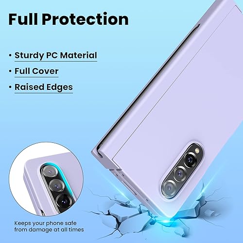 Miniatura 6 de ZCDAYE Funda para Samsung Galaxy Z Fold 5, Samsung Galaxy Z Fold 5 con soporte para bolígrafo, protección de bisagra, funda protectora de cuerpo
