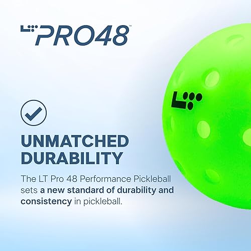 Miniatura 4 de LT Pro 48 Pickleball - Pelota oficial de PPA Tour con 48 agujeros y construcción duradera de 2 piezas