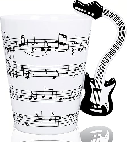 Miniatura 22 de Taza de guitarra, taza de café de guitarra, regalo para guitarristas músicos, taza de guitarra de 13.5 onzas, regalos para amantes de la música