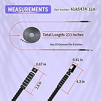 Vista 3 de Correa de transmisión de 233" 41A5434-11A para ensamblaje de correa de abridor de puerta de garaje Chamberlain Craftsman de 7 pies, compatible