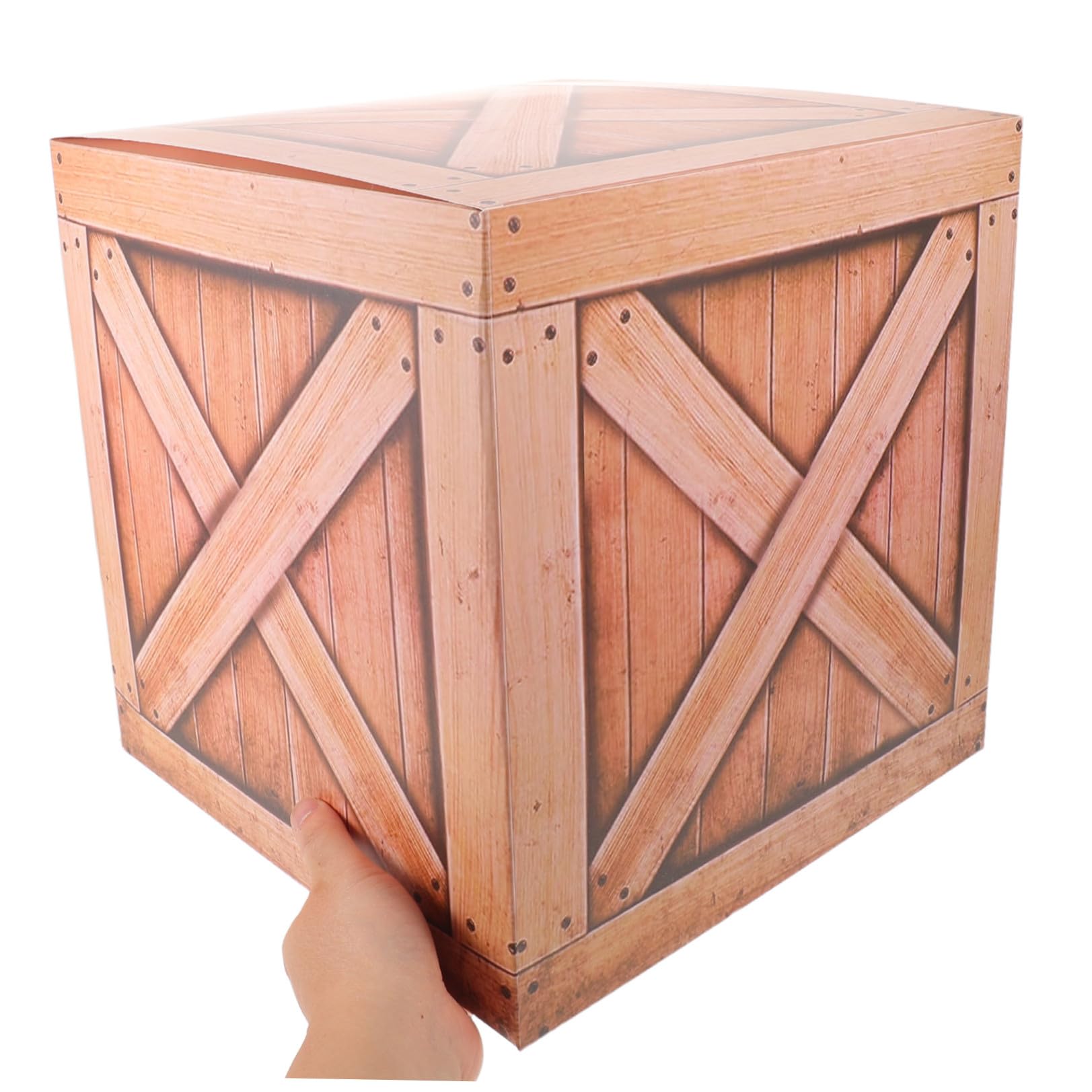 SHINEOFI 4 Pezzi Scatola in Legno Finta per Decorazioni Feste Western Accessorio per Scenografie Tema Cowboy per Eventi e Party Tema Country