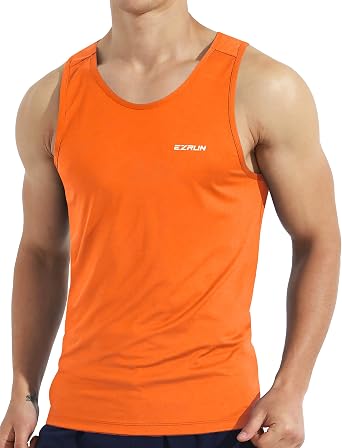 EZRUN Mens Quick Dry Tank Top UPF 50+ Summer Beach Swim Shirts for Gym Workout Athletic Muscle Sleeveless Shirts