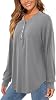 Beluring Womens Long Sleeve Tops Casual Henley Shirts Fall Button Pullover Blouses
