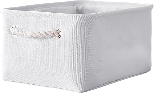 TheWarmHome Cesta decorativa para organizar, mediana, 1 paquete de 13.8 pulgadas de largo x 9.8 pulgadas de ancho x 6.7 pulgadas de alto, cesta