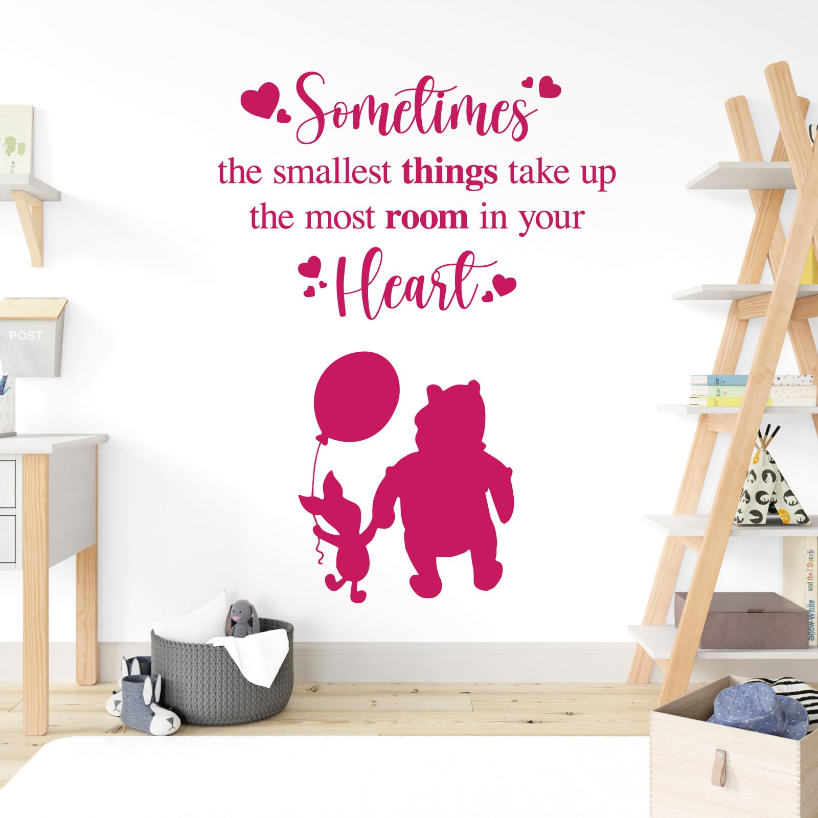 Sometimes the Smallest Things Take the Most Room in Your Heart - Movie Book Quote Wall Sticker [XXLarge] [Magenta]