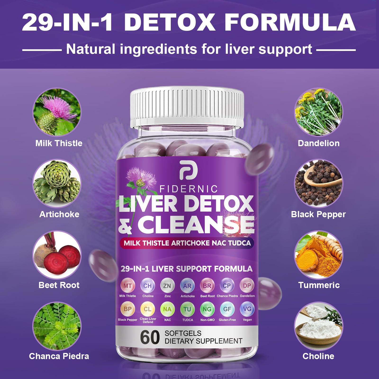 Liver Cleanse Detox & Repair - Herbal Liver Support Milk Thistle Supplement — Amazon image 4