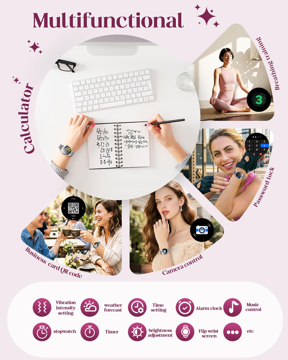 Smartwatch Donna Orologio con Chiamate Bluetooth: 1.27" Orologio Intelligente 100 Modalità Sportivo Smart Watch con Assistente Vocale Fitness Tracker IP68 Impermeabile Contapassi Polso per Android iOS