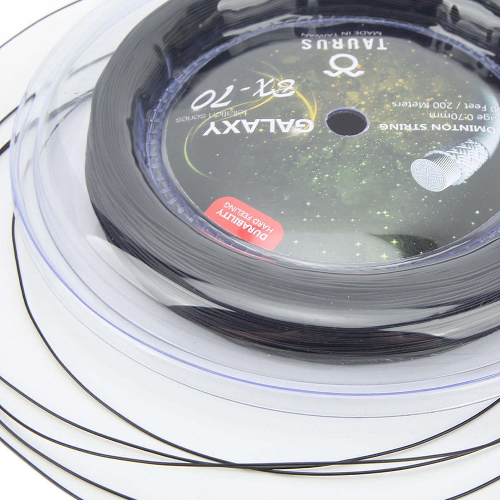 Naciąg do rakiety do badmintona SustVita z wysoce elastycznego nylonu, naciąg 22-28 funtów, naciąg do badmintona 0,7 mm na szpuli 200 m, do naprawy rakiet i zaawansowanego