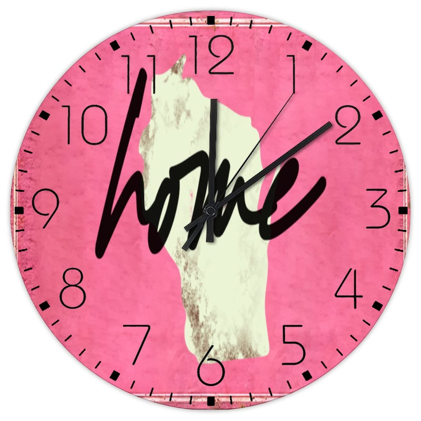 Décoration murale pour salle d'art avec cette horloge maison en bois rétro