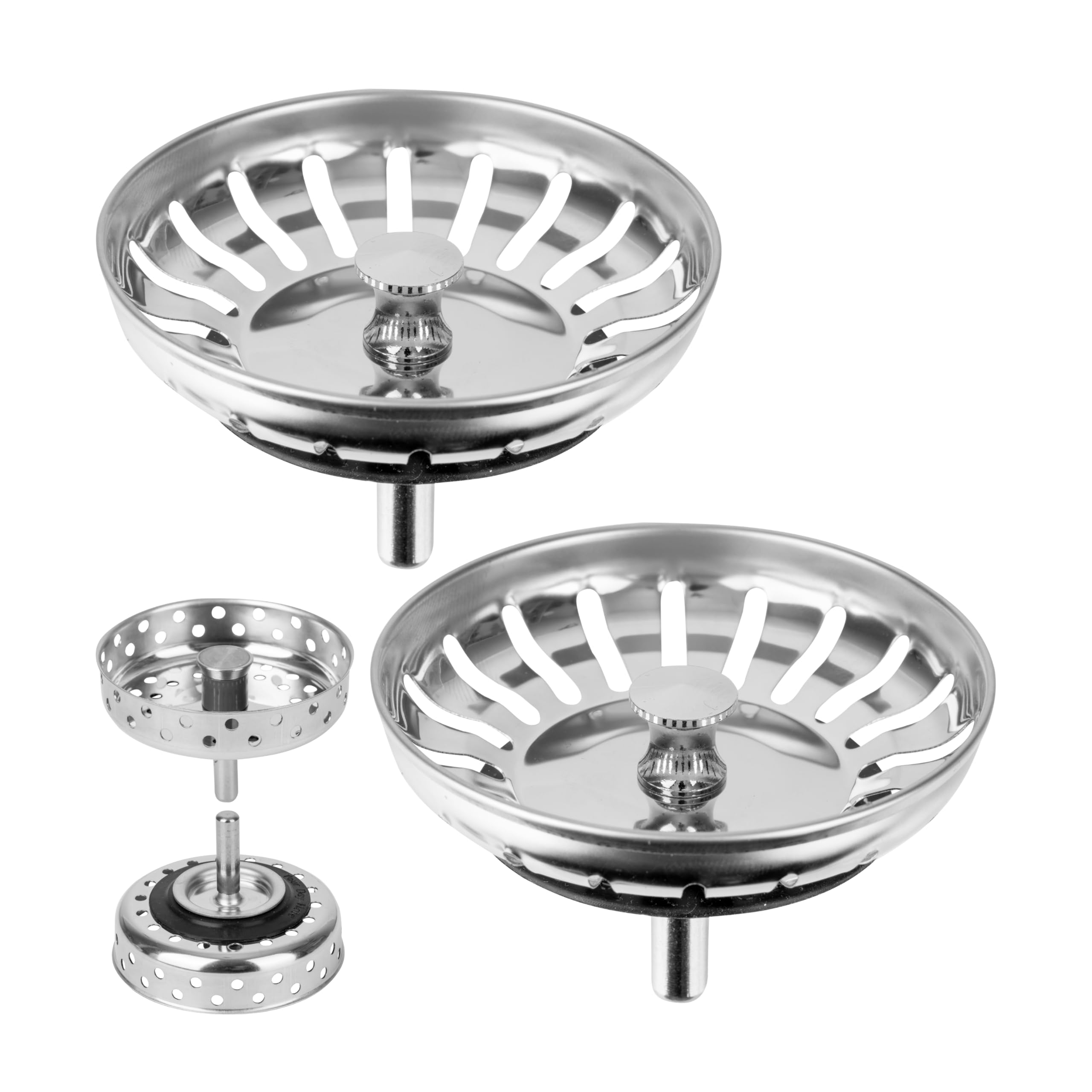 Panier à tamis évier anti-bouchon compatible IKEA LILLVIKEN en acier inox x2
