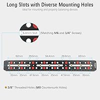 Vista 3 de 13.780 in/13.8 "Barra de riel para telescopio Vixen Style Dovetail Placa de montaje, con M6 1/4 "3/8" Tornillo de cámara para telescopio Base