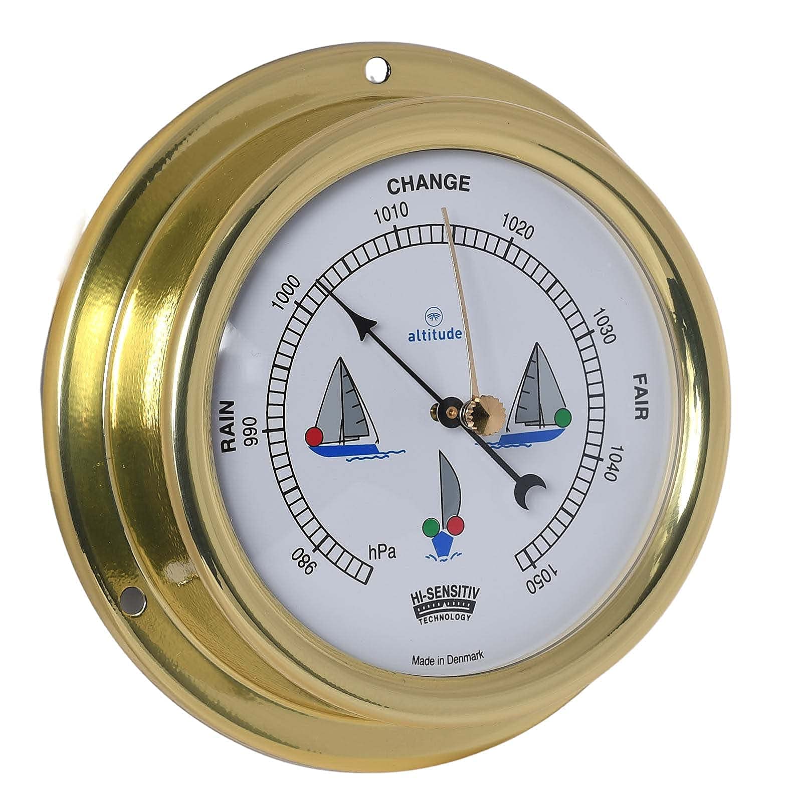 Delite 858buk Altitude Baromètre laiton 125 mm x 40 mm