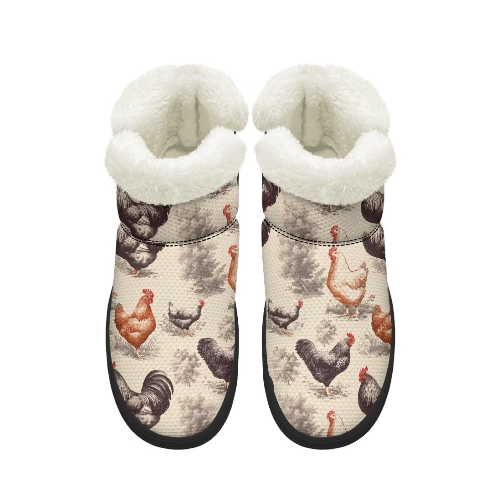 KEIAHUANWomens Snow Boots Winter Warm Anti-Slip Faux Fur Lined Booties Comfortable Outdoor Boot
