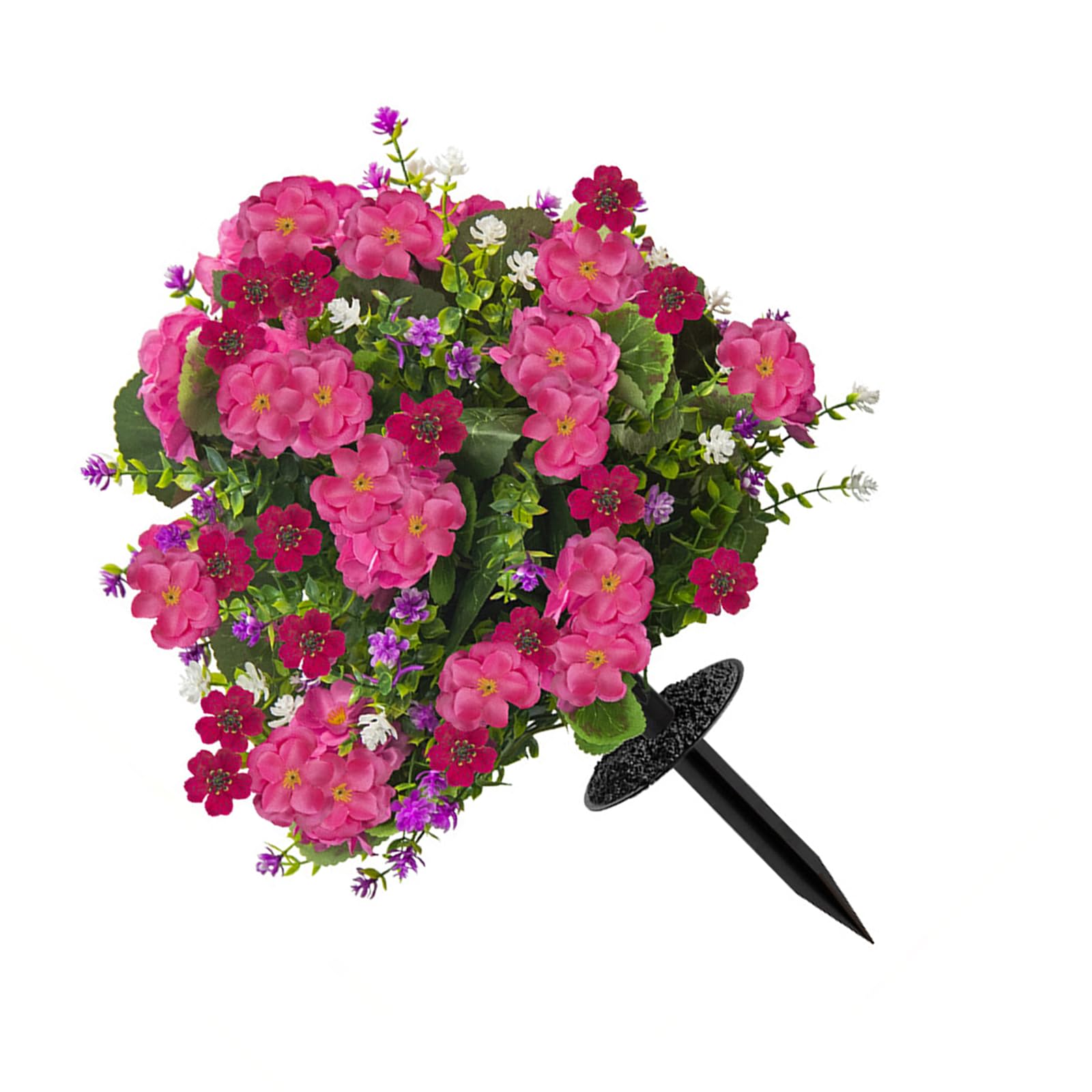 QWYFGM Artificial Garden Flowers,Plant Stakes Outdoor, for, Stakes Decorative, Outdoors Flowers for,Topiary Balls, Leaves Ground Stake 's Decoration