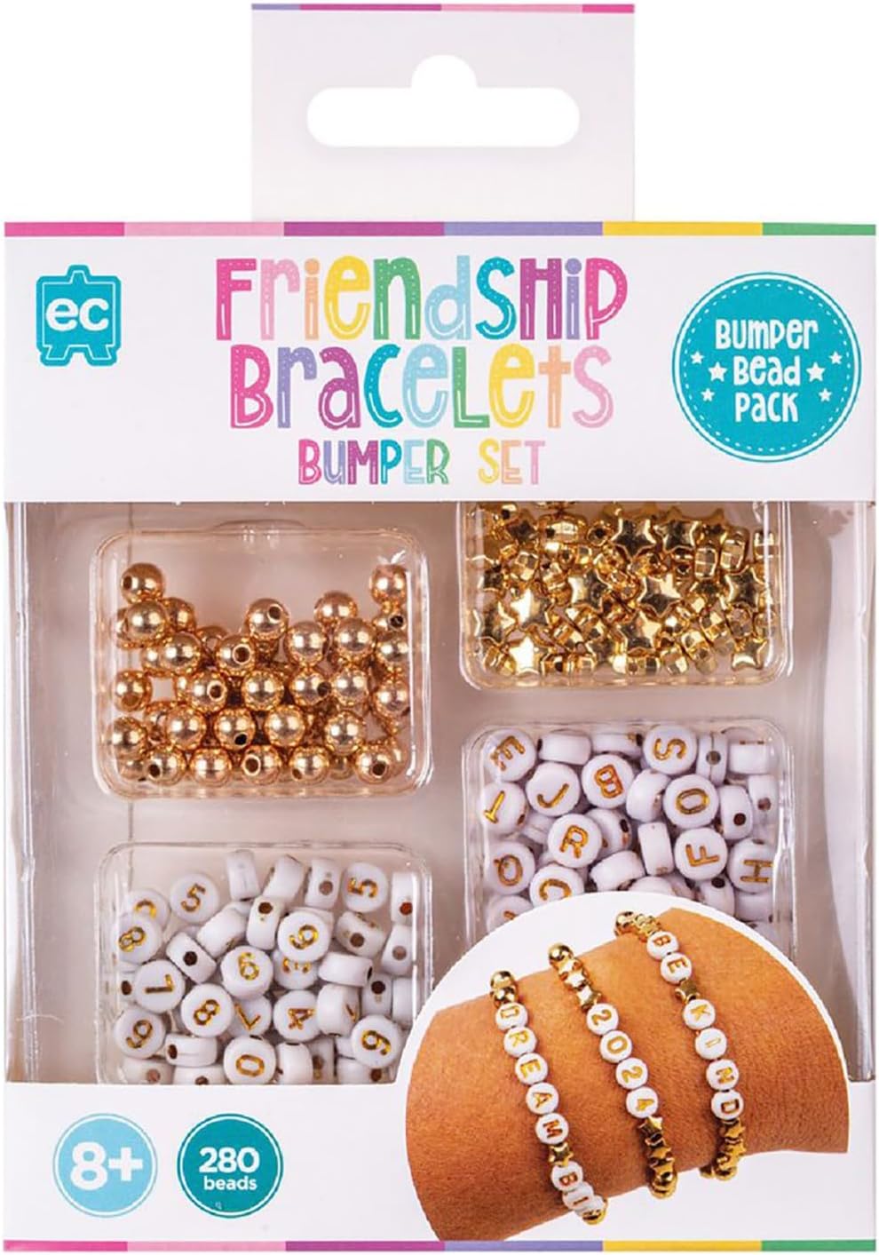 Educational Colours 280 Beads Bumper Friendship Bracelet Set