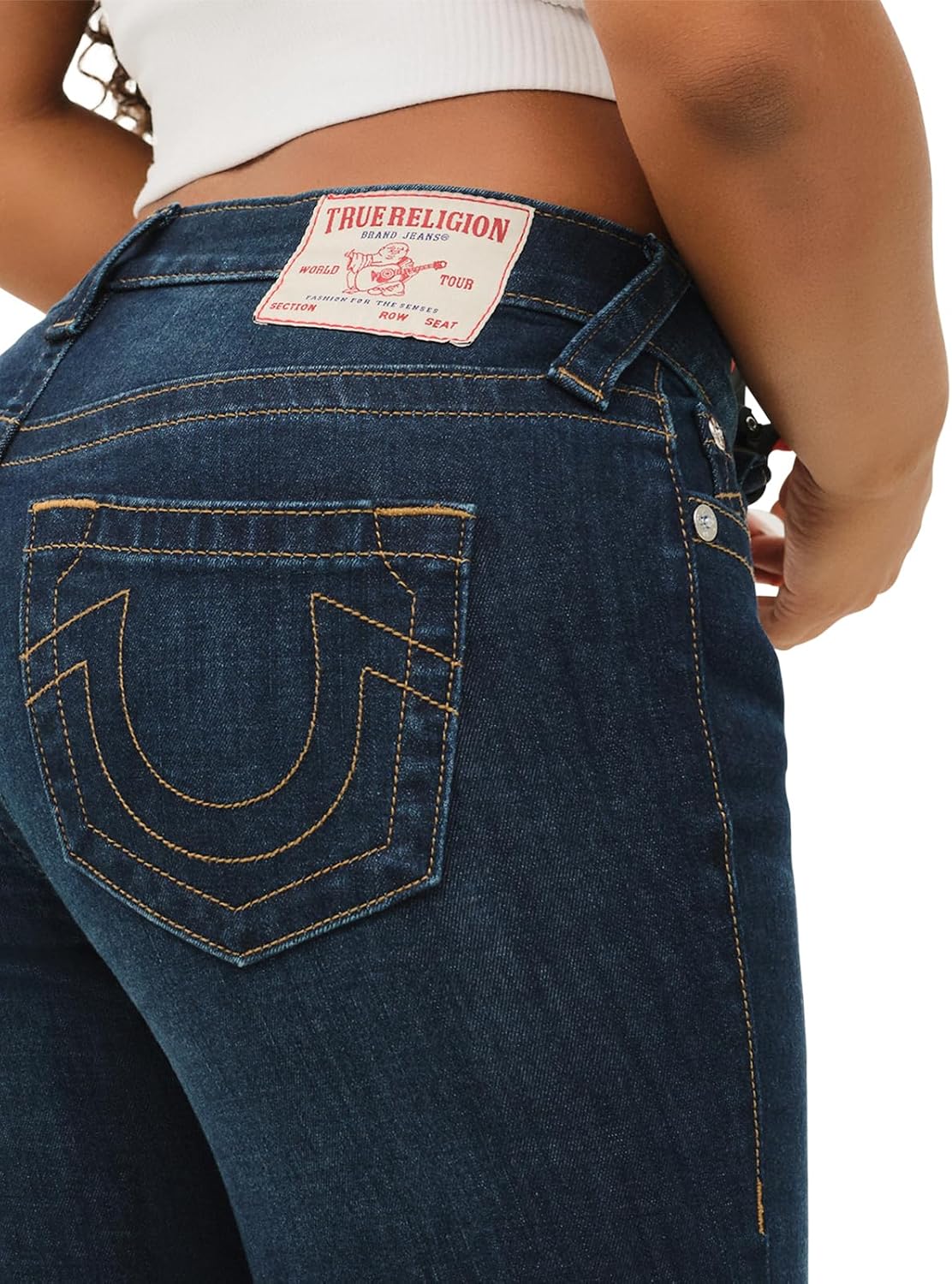 True Religion Womens Billie Mid Rise Straight Leg Jeans, Jeans for Women, Womens Fashion - Image 3