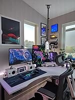 Vista 2 de Ceiling/Wall Mic Mount Holder compatible with Shure MV7,Blue Yeti,Razer,HyperX,Rode,Razer Microphones for Gaming, Streaming, Podcasts, Twitch