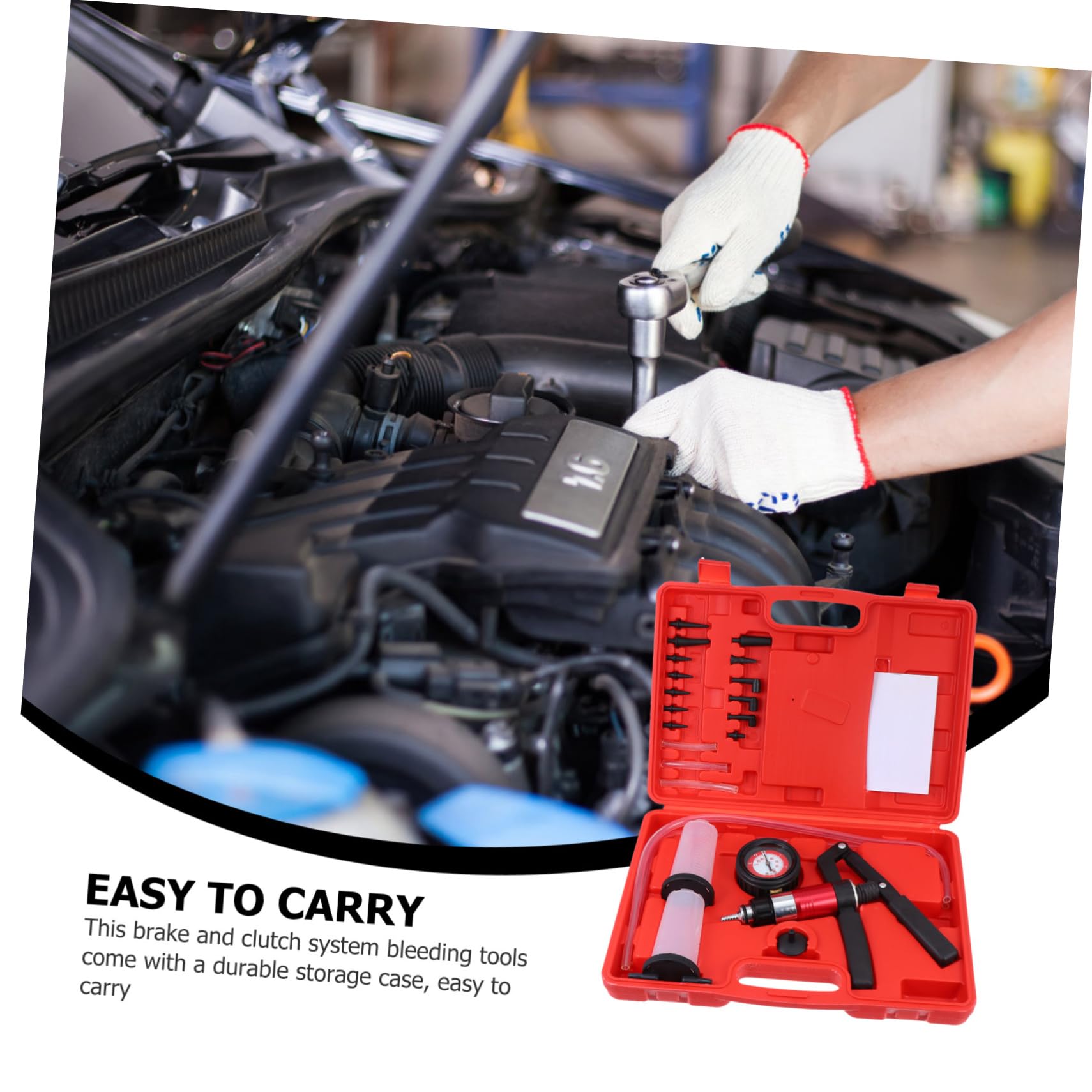 Kit De Purga De Frenos Bomba De Vacío y Presión Manual para Coche Resistente y Duradero
