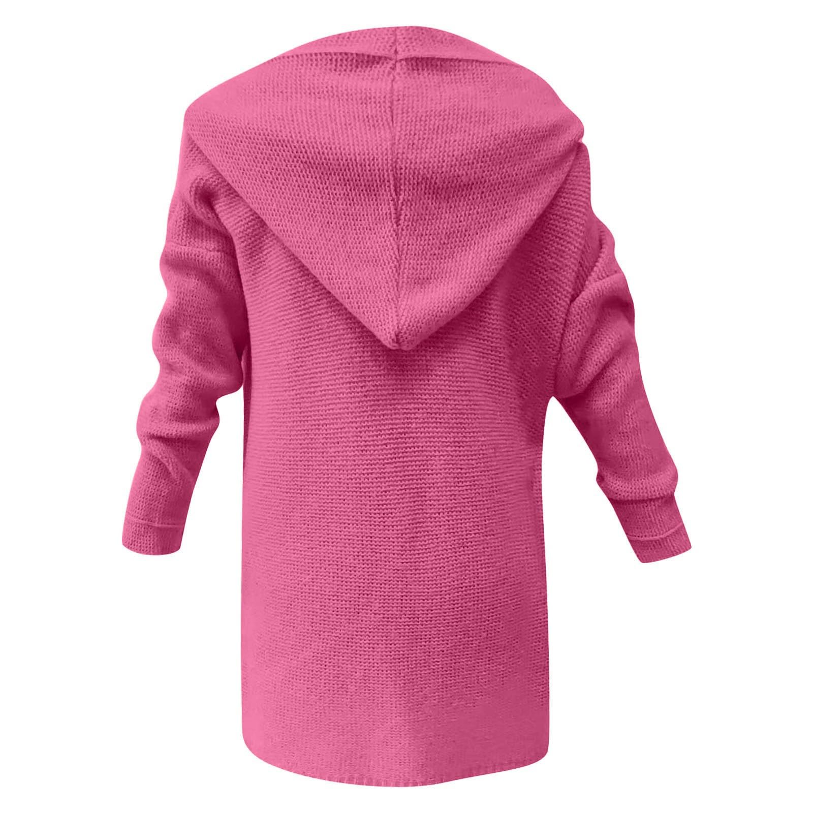 Generisch Strickjacke Damen Winter Cardigan Mittellang Jacket Winddicht